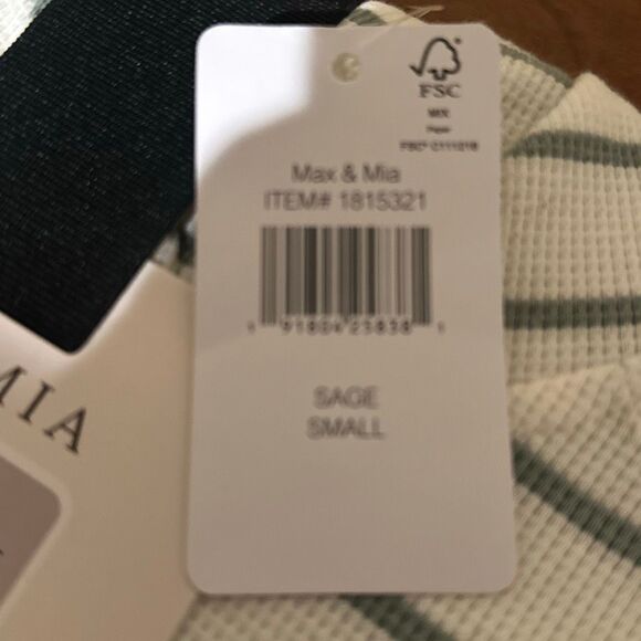 *NEW *Max and Mia striped waffle knit lounge set ladies size small - Picture 9 of 9